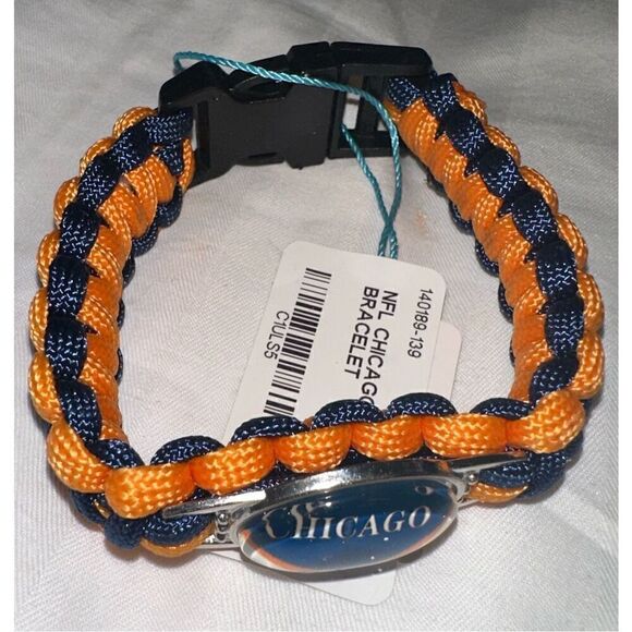 NFL Chicago Bears  Woven Bracelet NIP - Picture 2 of 3